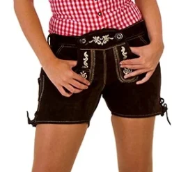 Overig Dames Lederhose Kort Luxe Bruin