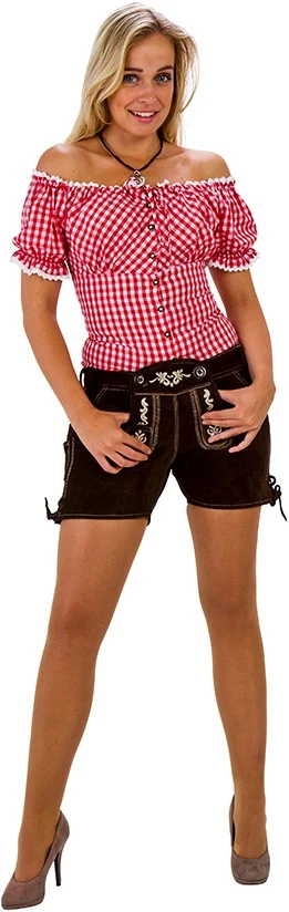 Overig Dames Lederhose Kort Luxe Bruin