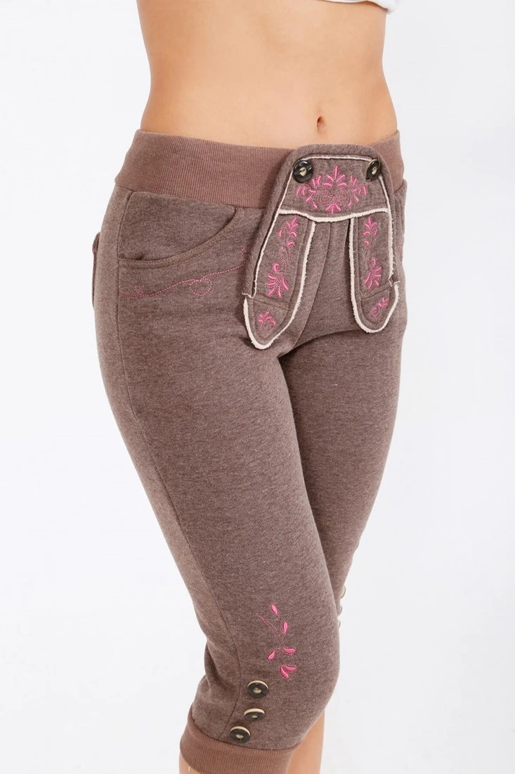 Overig Dames Lederhose Lang Bruin (Joggingstof) - Afbeelding 3