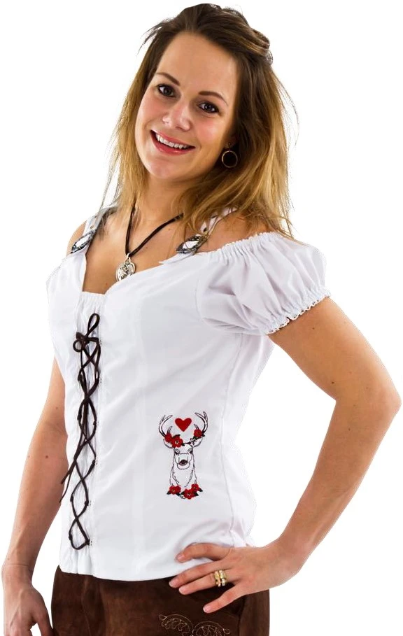 Overig Dames Trachten Mieder Wit Luxe