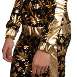 Overig Dames Trainingspak Wiet Cannabis Zwart-Goud