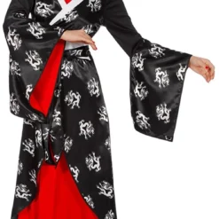 Overig Dameskostuum Japanse Dame Zwart-Rood