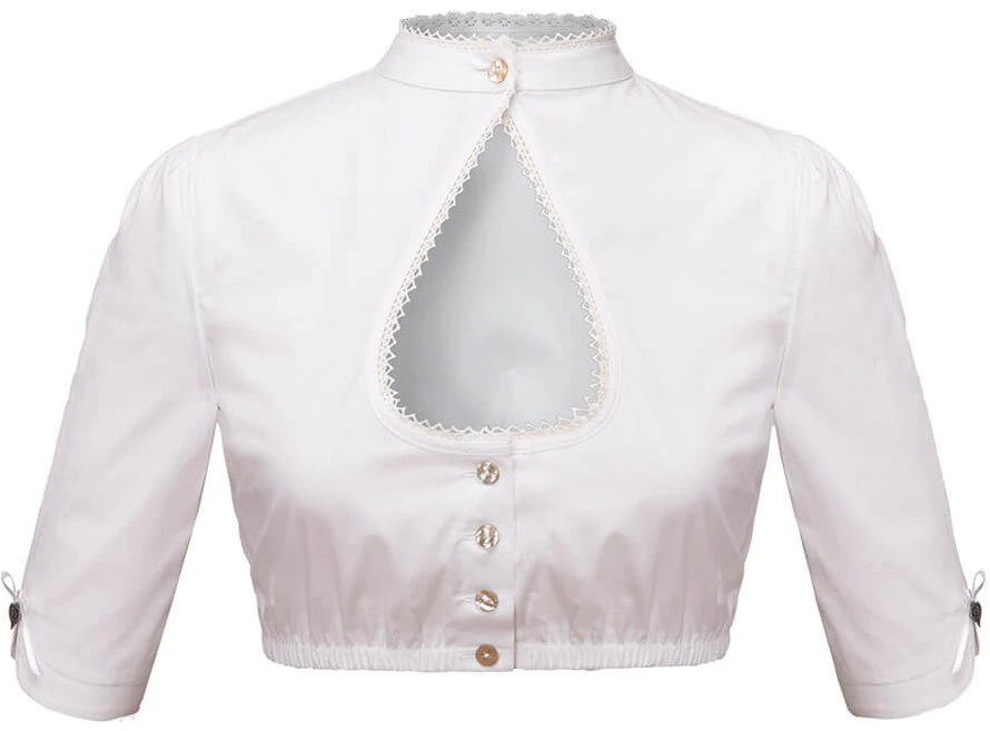 Overig Dirndl Blouse Druppel Wit