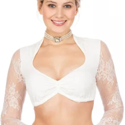 Overig Dirndl Blouse Elena Wit Luxe