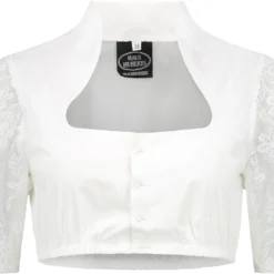 Overig Dirndl Blouse Wit Opstaande Kraag (100% Katoen)