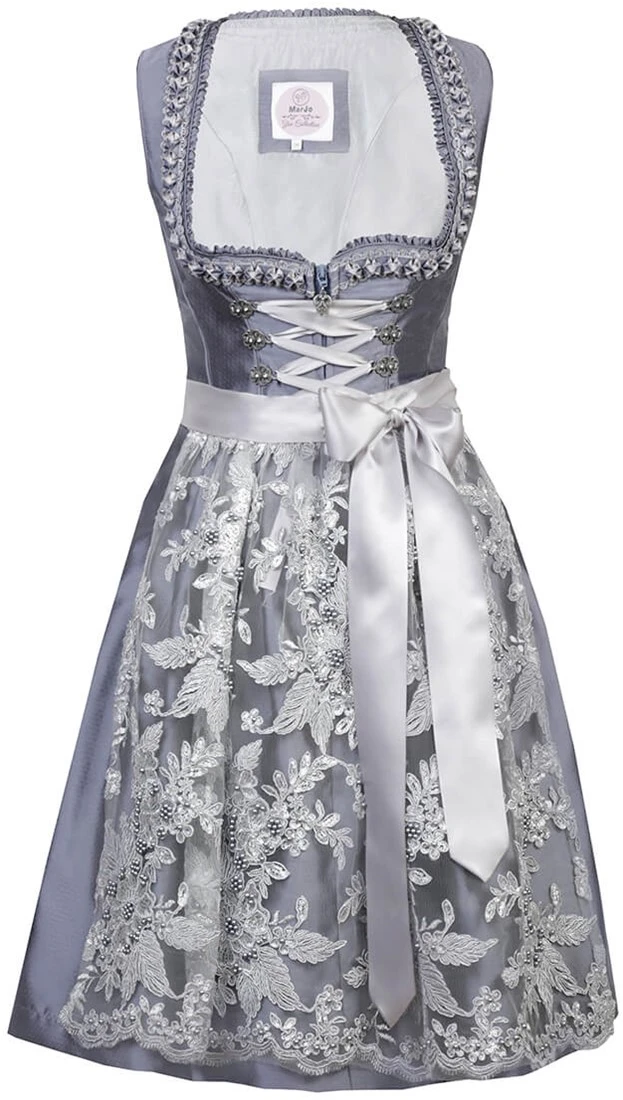 Overig Dirndl Chantal Blauw-Zilver Luxe (58cm)