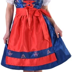 Overig Dirndl Edelweiss Blauw/Rood Luxe