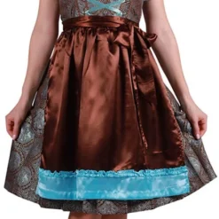 Overig Dirndl Irena Turquoise-Bruin