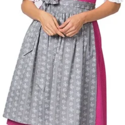 Overig Dirndl Jeanne Pink-Grijs Luxe (65cm) 2dlg.
