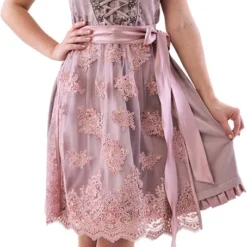 Overig Dirndl Taupe Bloemen Luxe 60cm 2dlg.