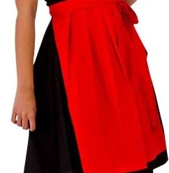 Overig Dirndl Zwart-Rood 60cm Luxe 3dlg. (100% Katoen)