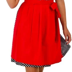 Overig Dirndl Zwart/Wit Gestipt 60cm Luxe 3dlg.