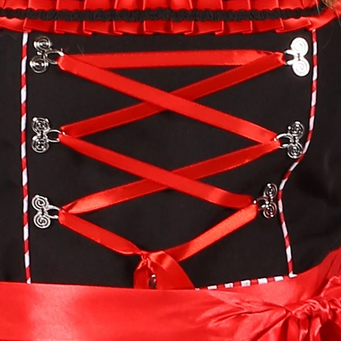 Overig Dirndljurk Laura Zwart/Rood - Afbeelding 3