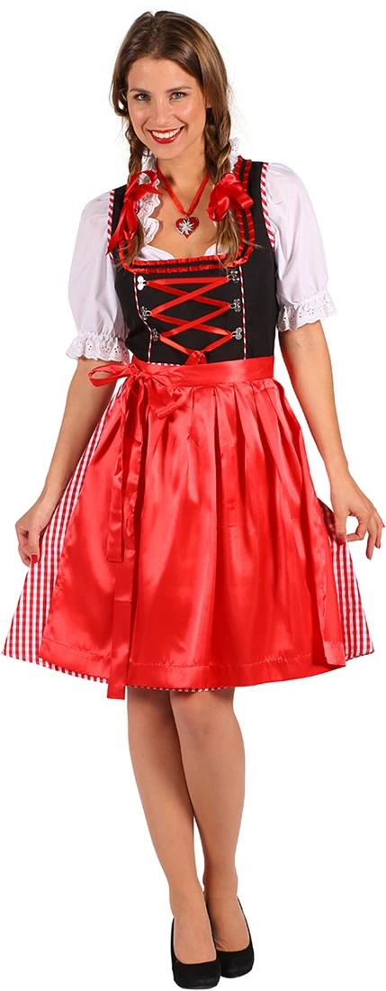 Overig Dirndljurk Laura Zwart/Rood