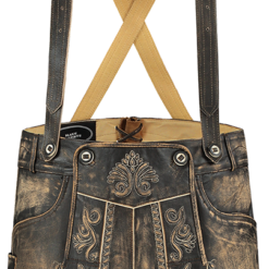 Overig Heren Lederhose Kort Luxe Vintage Antiek Bruin (rundleer)