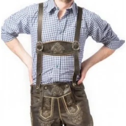 Overig Heren Lederhose Kort Retro Zwart (Wildleer)