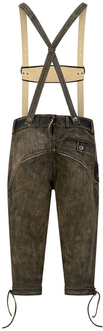 Overig Heren Lederhose Luxe Vintage Antiek Bruin (rundleer) - Afbeelding 2