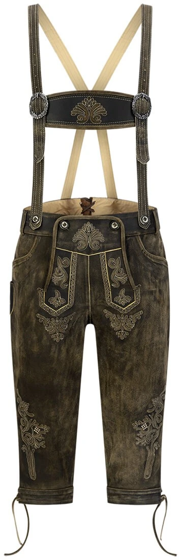 Overig Heren Lederhose Luxe Vintage Antiek Bruin (rundleer)