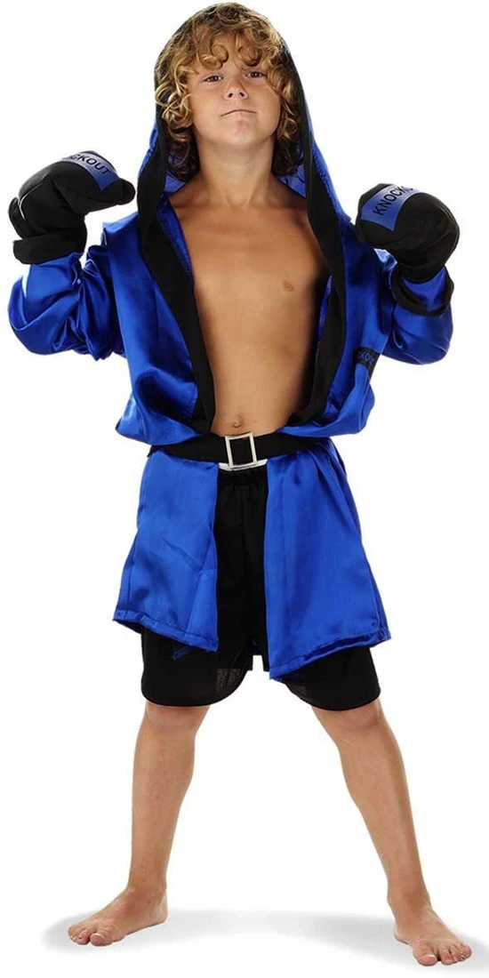 Overig Kinderkostuum Bokser Blauw-Zwart