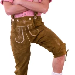 Overig Lederhose Lang Lichtbruin (rundleer) Voor Heren