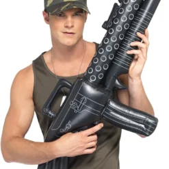 Overig Opblaasbaar Machine Geweer Zwart (112cm)