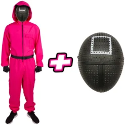 Carnavalsland Pakket Squid Game - Kostuum En Masker Vierkant