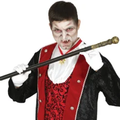 Overig Plastic Wandelstok Met Gouden Knop (80cm)