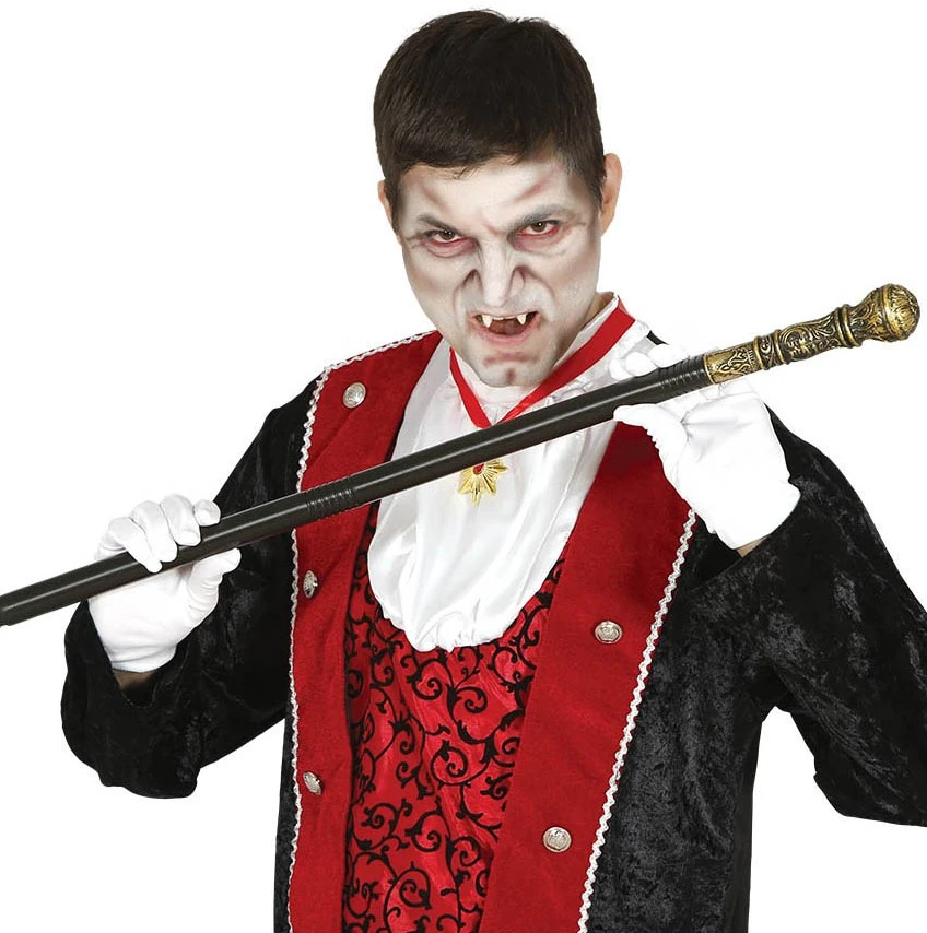 Overig Plastic Wandelstok Met Gouden Knop (80cm)