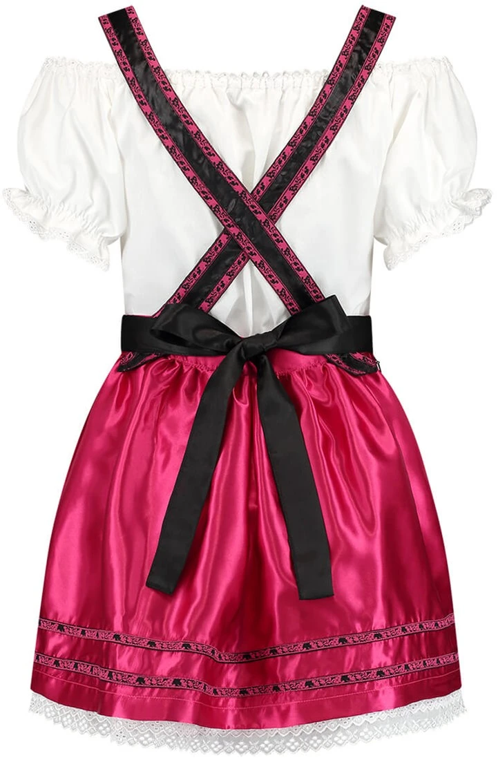 Overig Sexy Dirndl Cerise-Zwart 3dlg. - Afbeelding 5