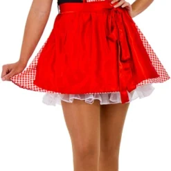 Overig Sexy Trachten Dirndl Zwart/Rood 3dlg (100% Katoen)