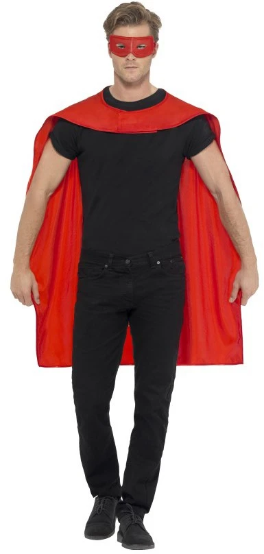Overig Superhelden Cape Rood Met Oogmasker
