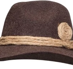 Overig Tiroler Hoed Bruin Luxe (wolvilt)