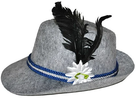 Overig Tiroler Hoed Grijs Met Veer
