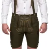 Overig Tiroler Lederhose Mosgroen Kort (Nepleer)