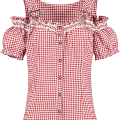 Overig Tiroler Miederblouse Rood-Wit Luxe