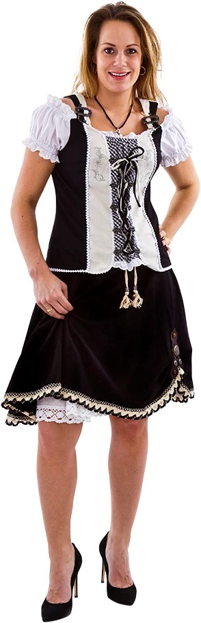 Overig Tiroler Trachtenmieder Met Rok Zwart