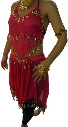 Overig Top Met Rokje 1001 Nacht Rood