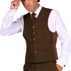 Overig Vest Peaky Blinders Luxe Bruin